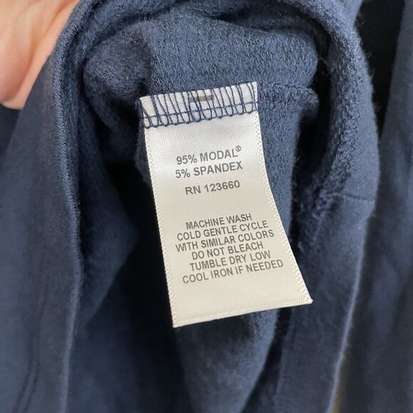 Barry's x Splits59 Pullover Shirt Sz Small Navy Blue Soft Long Sleeve Round Hem - Picture 4 of 5